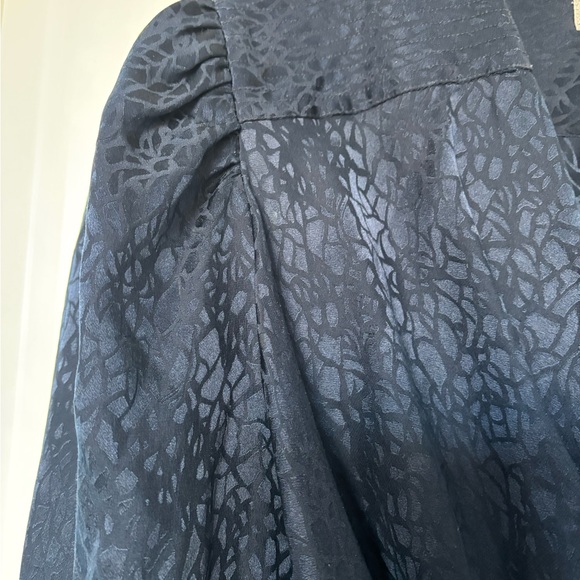 Silk Navy Blouse - Picture 4 of 5